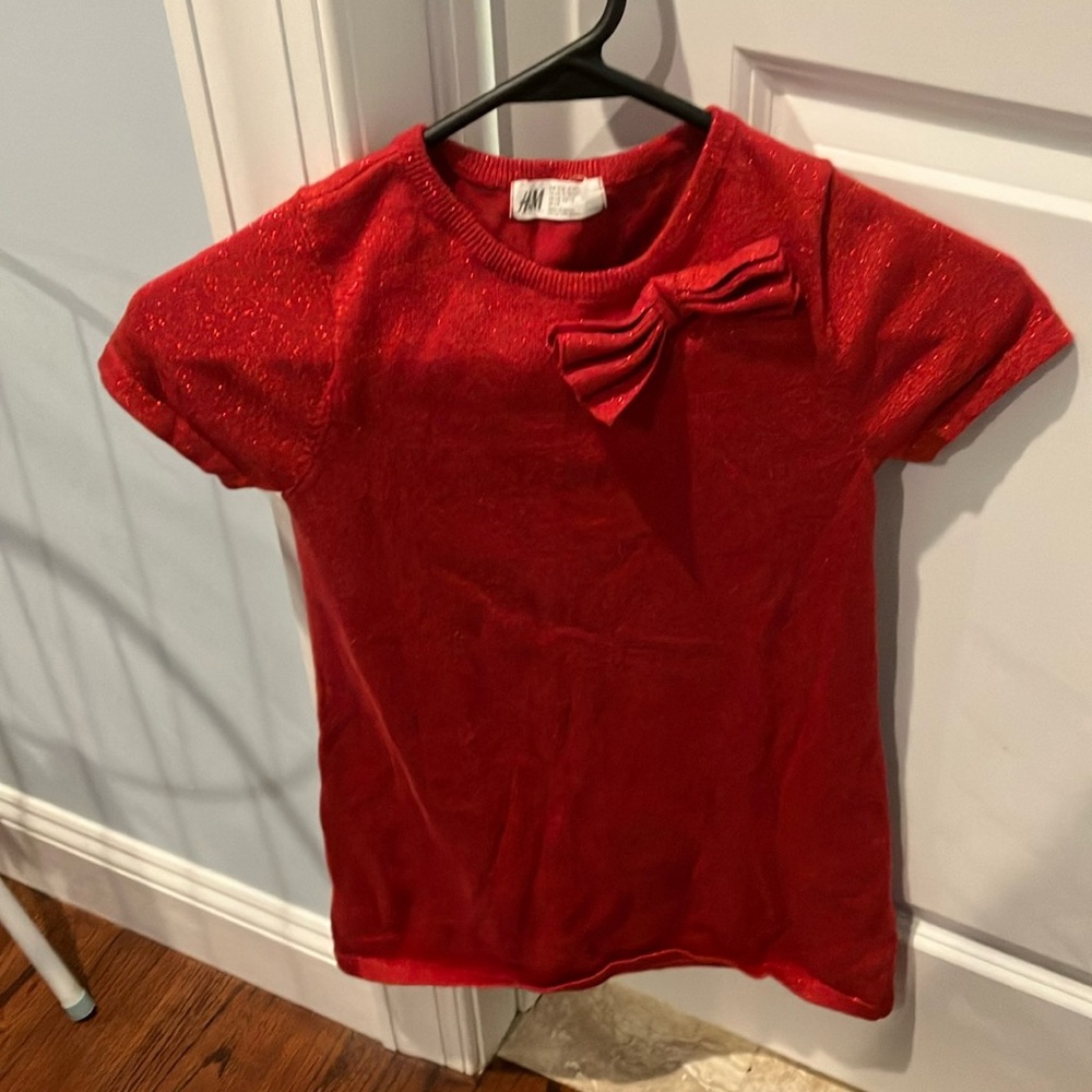 Red h& m dress. Size 7 girls. Short sleeve